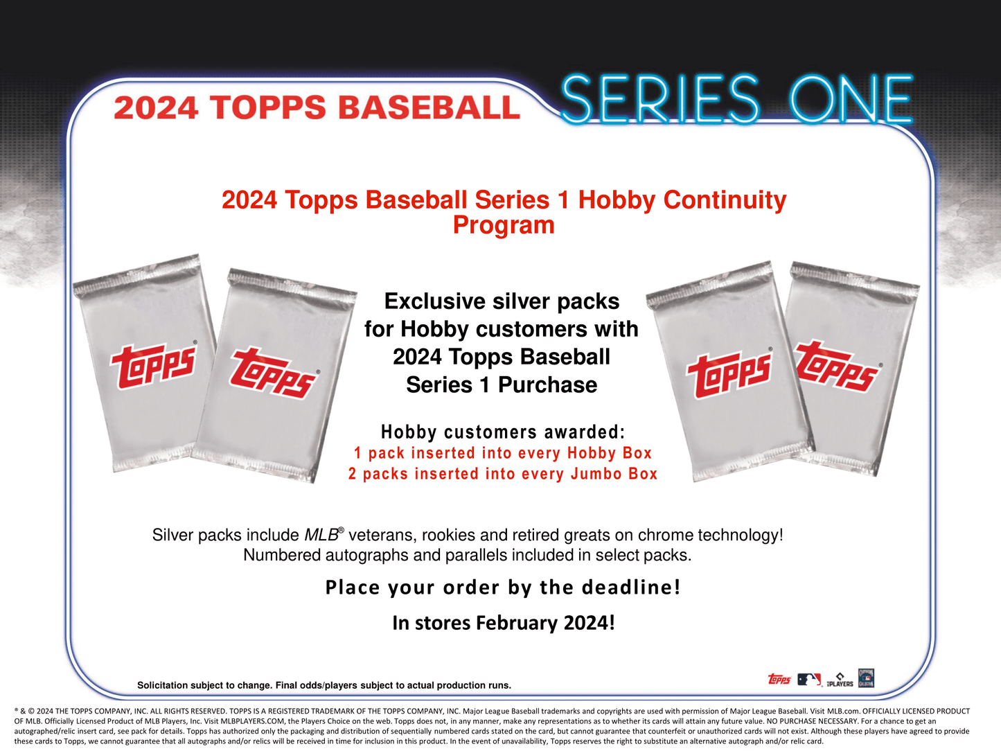 2024 Topps Series 1 Baseball HTA Jumbo Box