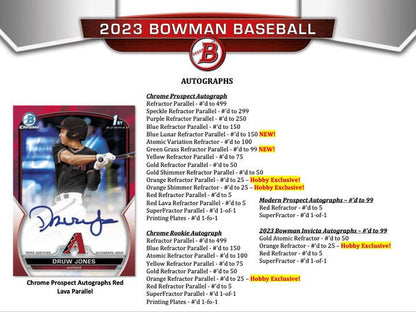 2023 Bowman Baseball Hobby Box